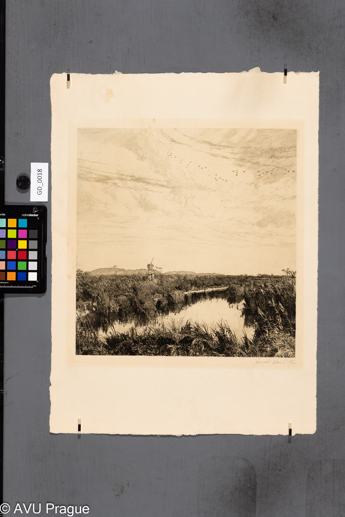 Heinrich Hönich, An Das Moos - do mechu, 1912, lept, 35 x 33,5, papír - 51 x 37,5; Oden an die Natur