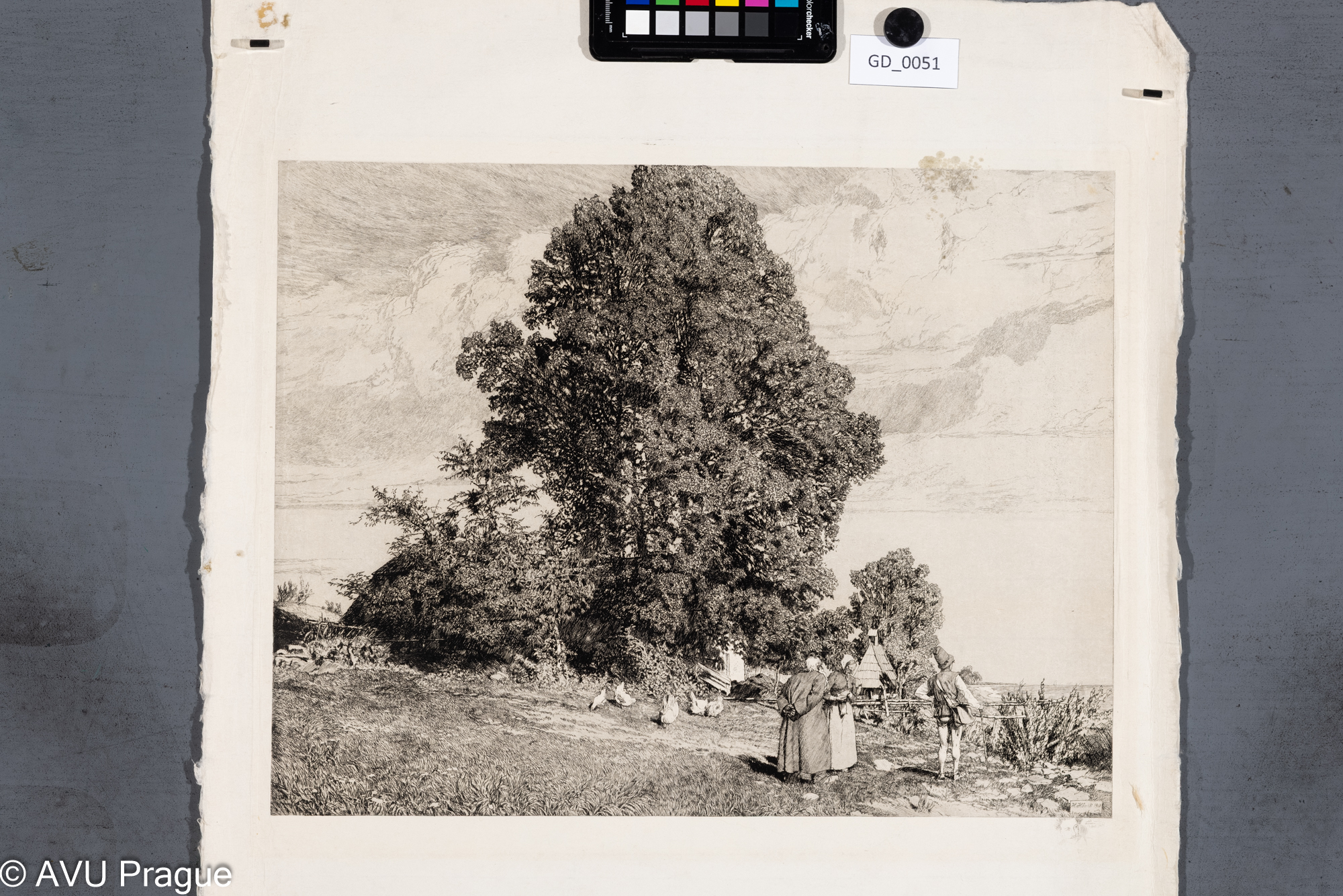 Heinrich Hönich, An Die Heimat - do vlasti, 1918, Lept / akvatinta, 32,9 x 42,5, 62 x 49; Oden an die Natur