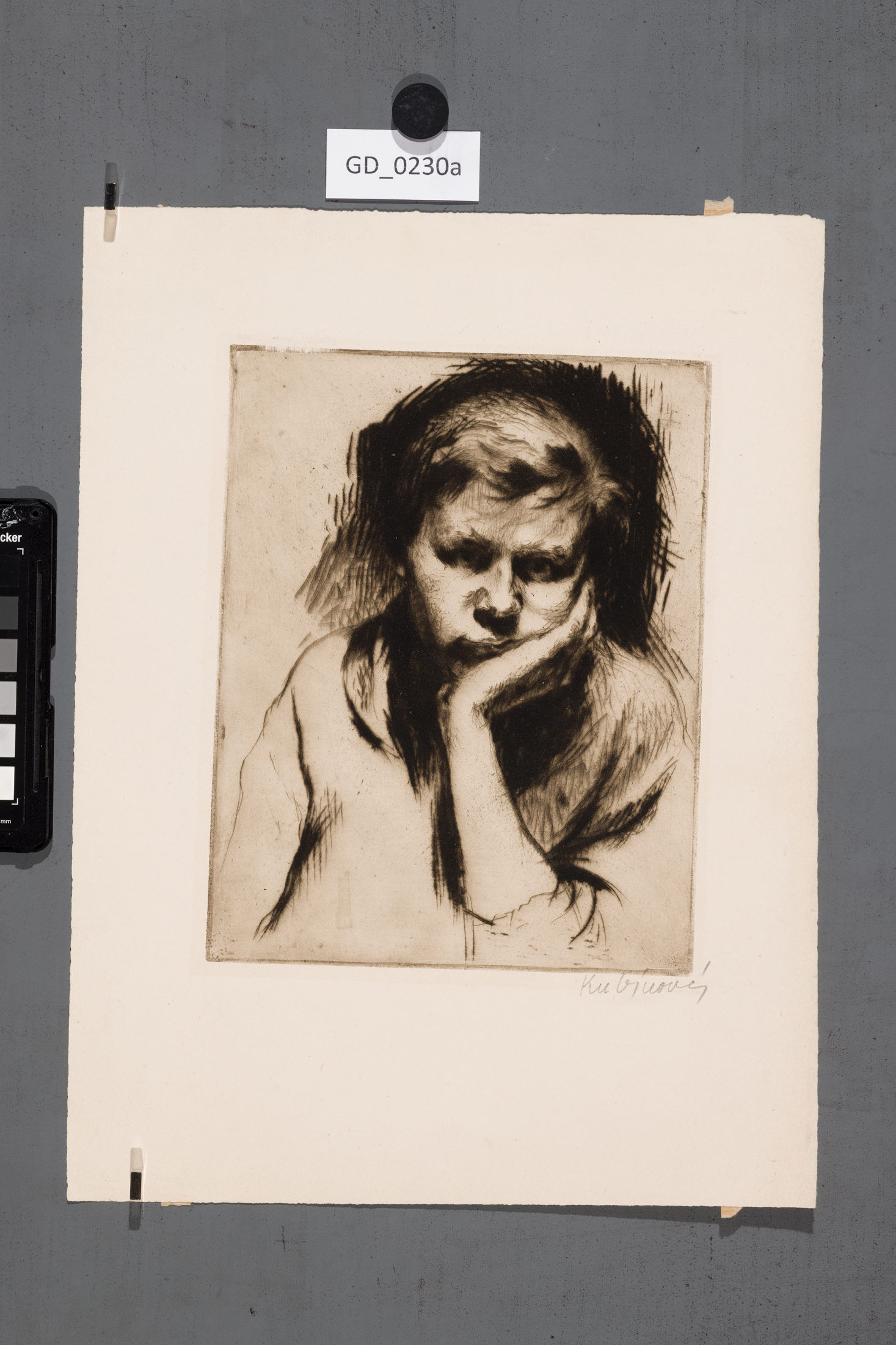 Jiřina KubínováAutoportrétSuchá jehla 21,8 x 17,335,3 x 36,5Silovský