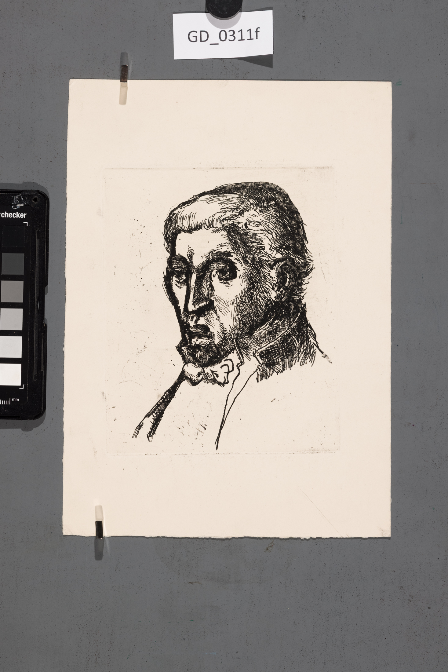 Karel Paták, Hlava muže,Lept, 15,5 x 12,5 , 25 x 17,8,Pukl
