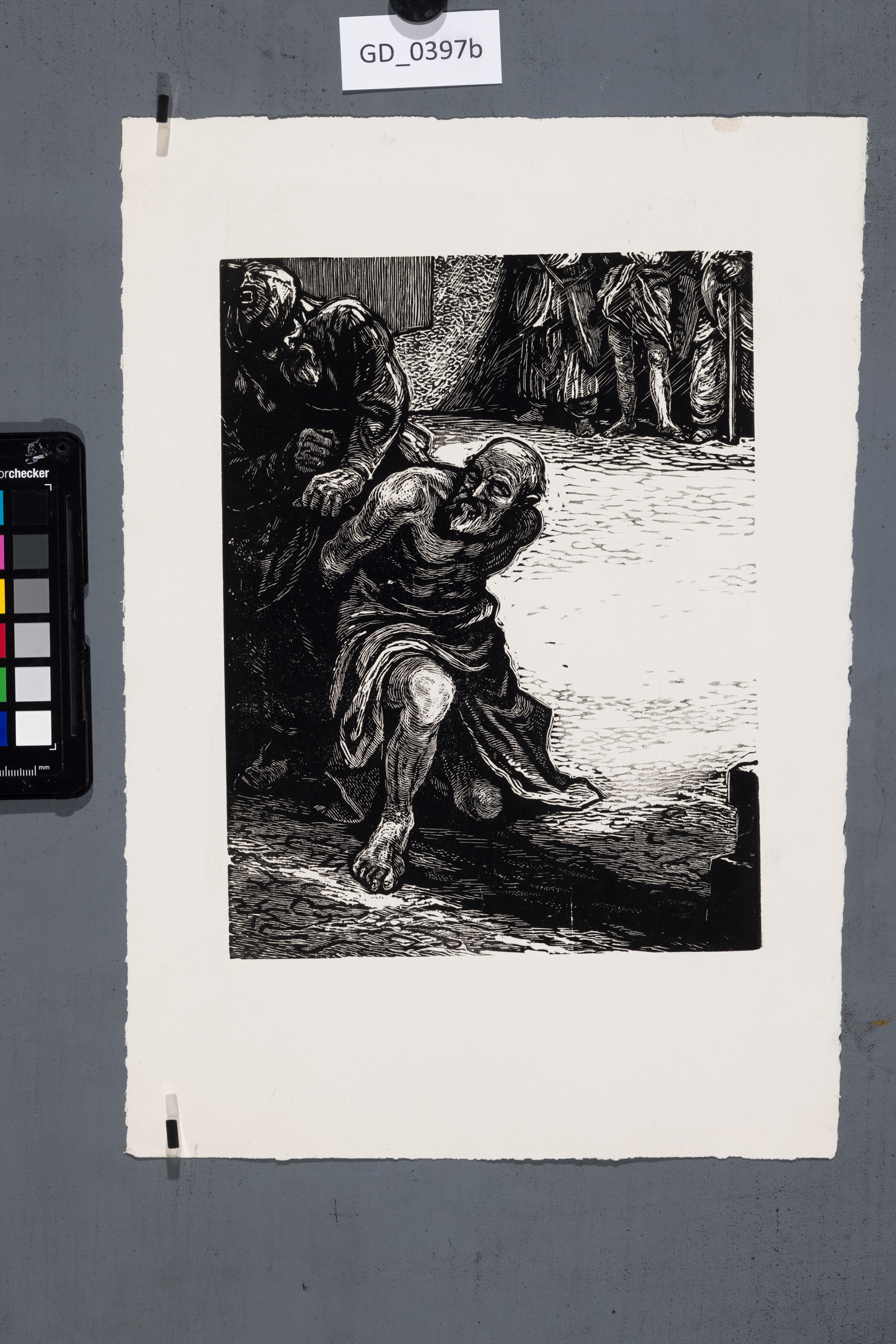 Neurčen, Ilustrace - Zajatec,Dřevoryt, 24 x 18,2, 35,5 x 24,6Silovský ?