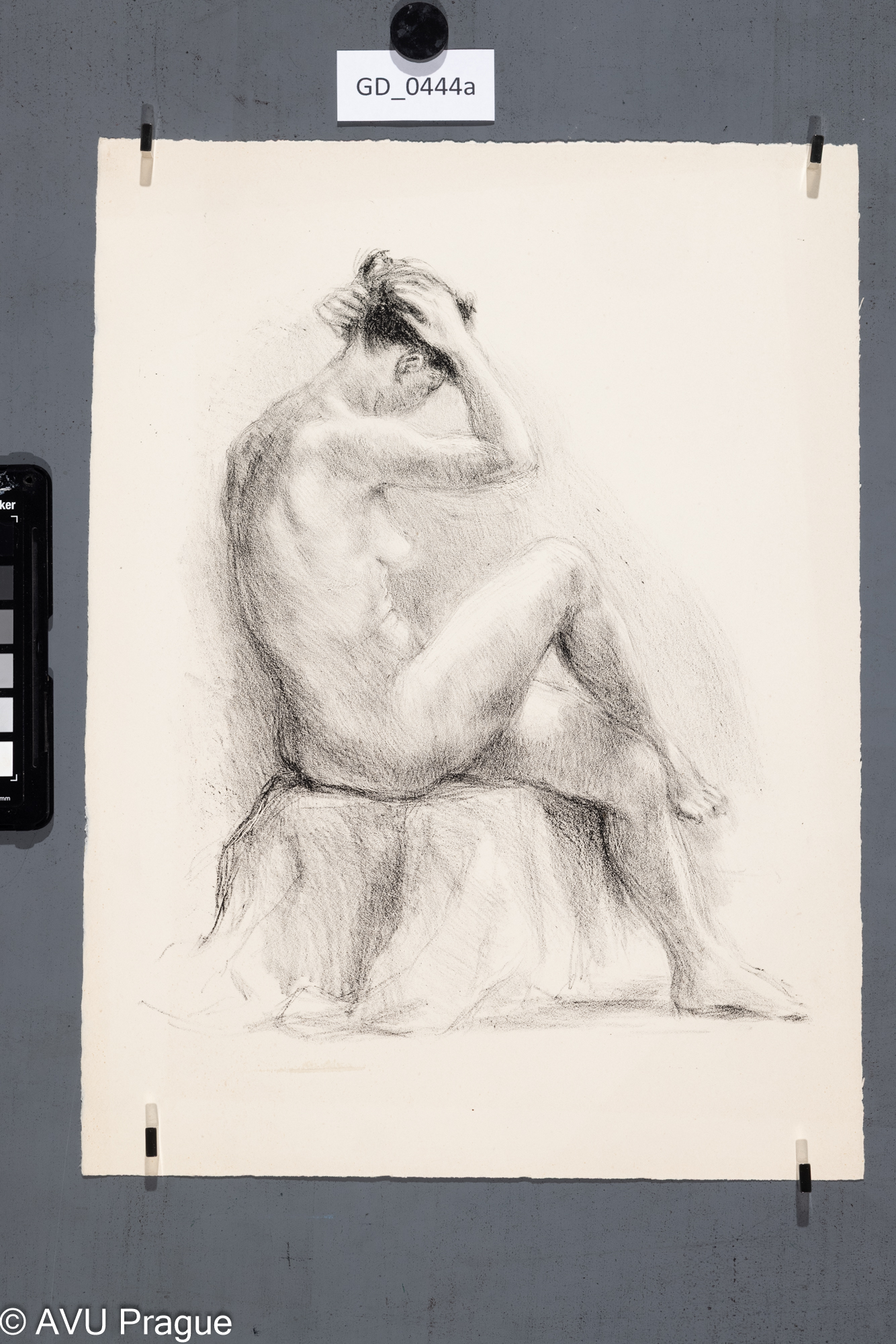 Neurčen, Modelka - akt,Litografie, 35,5 x 26,5