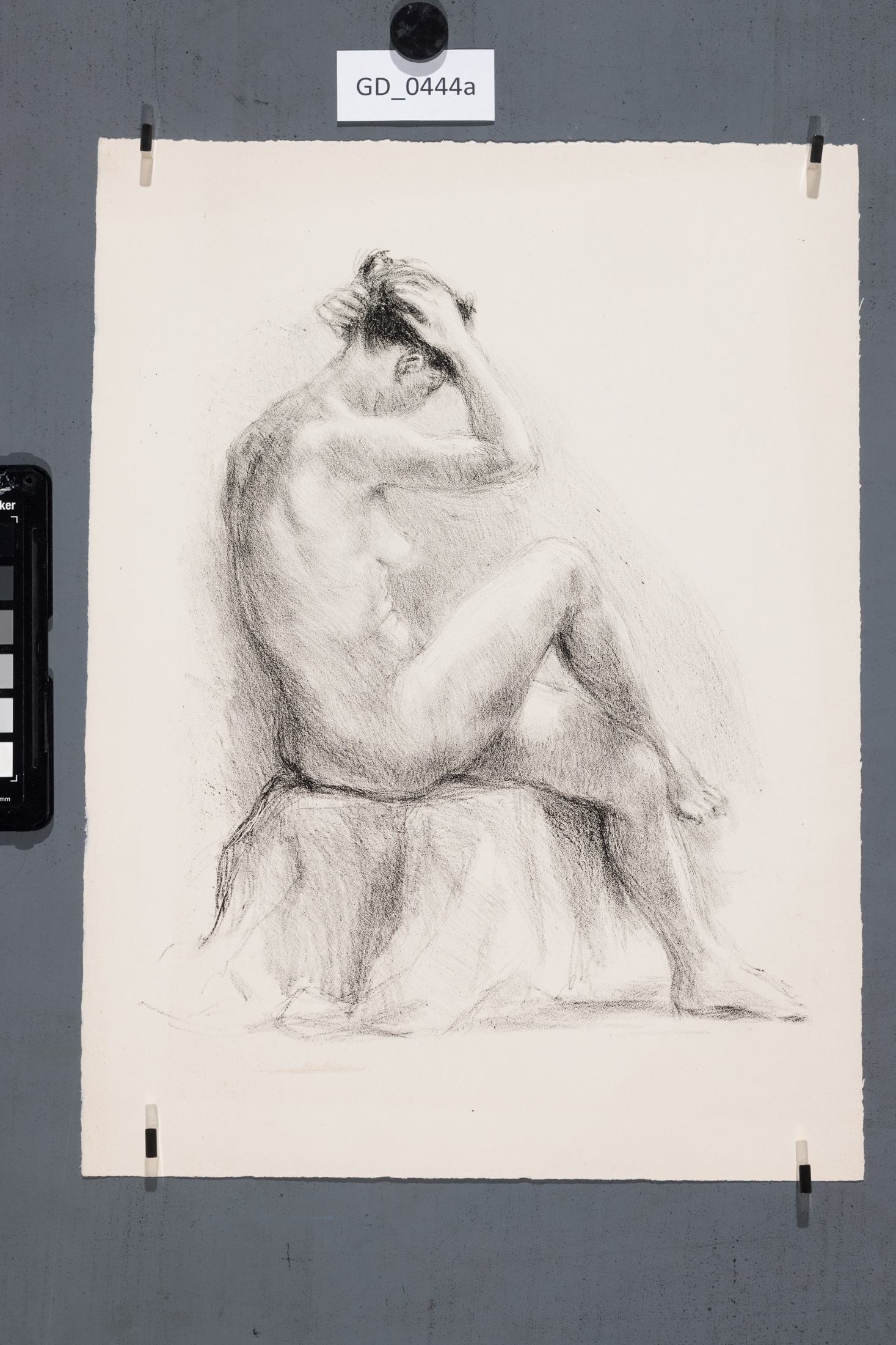Neurčen, Modelka - akt,Litografie, 35,5 x 26,5