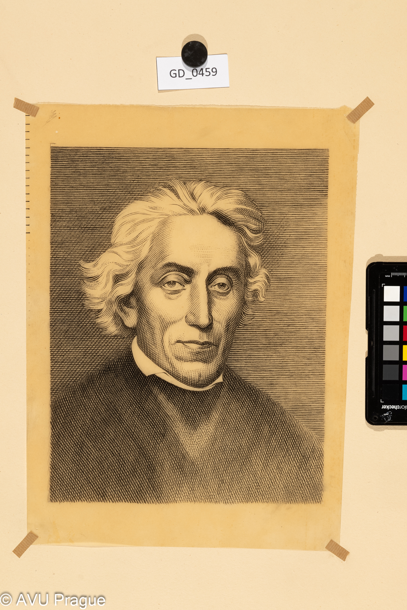 Neurčen, Josef Dobrovský - podle Františka Tkadlíka?,Kresba, 27 x 21, 33,9 x 24, podklad pro rytinu