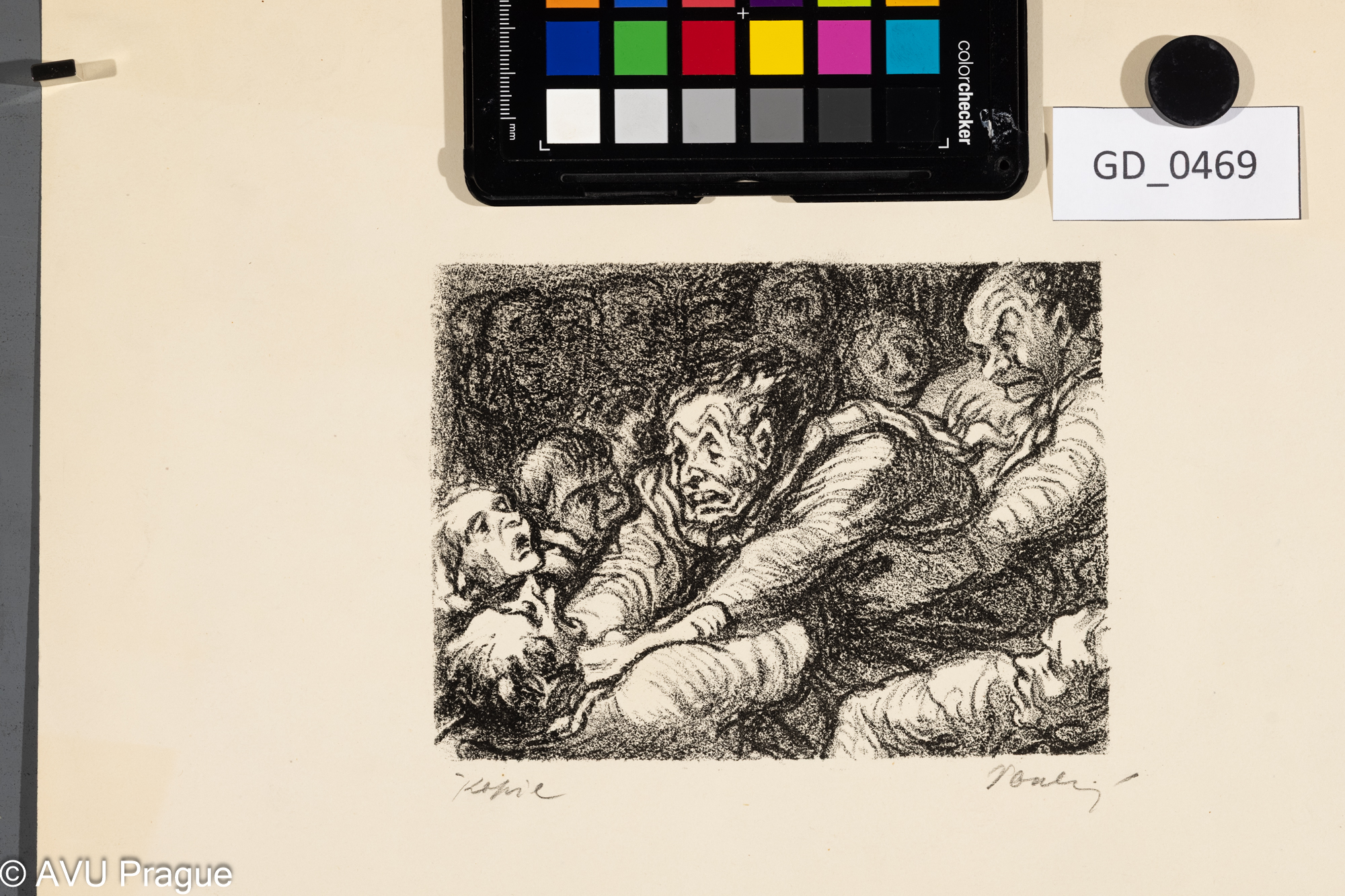 Nezjišten, Kopie podle Daumiera,Litografie, 11 x 15,25 x 35