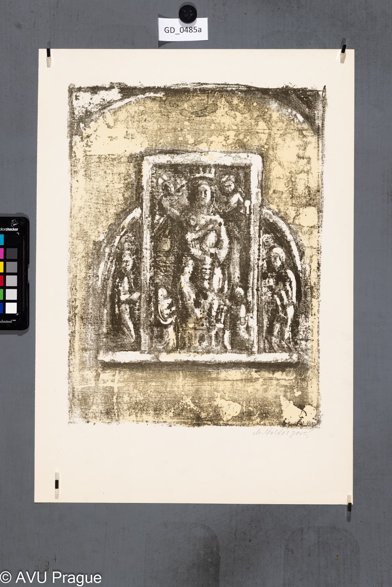 Milena Šoltészová, Portál,Litografie - podtisk, 37,5 x 28,50,3 x 35, Pelc