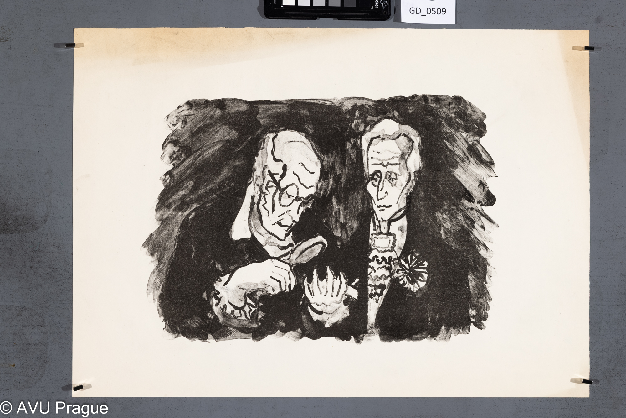 Eva Mužiková, Ilustrace - Gogol V. ?Litografie - tuž, 24,5 x 35, 36,4 x 51, Tittelbach