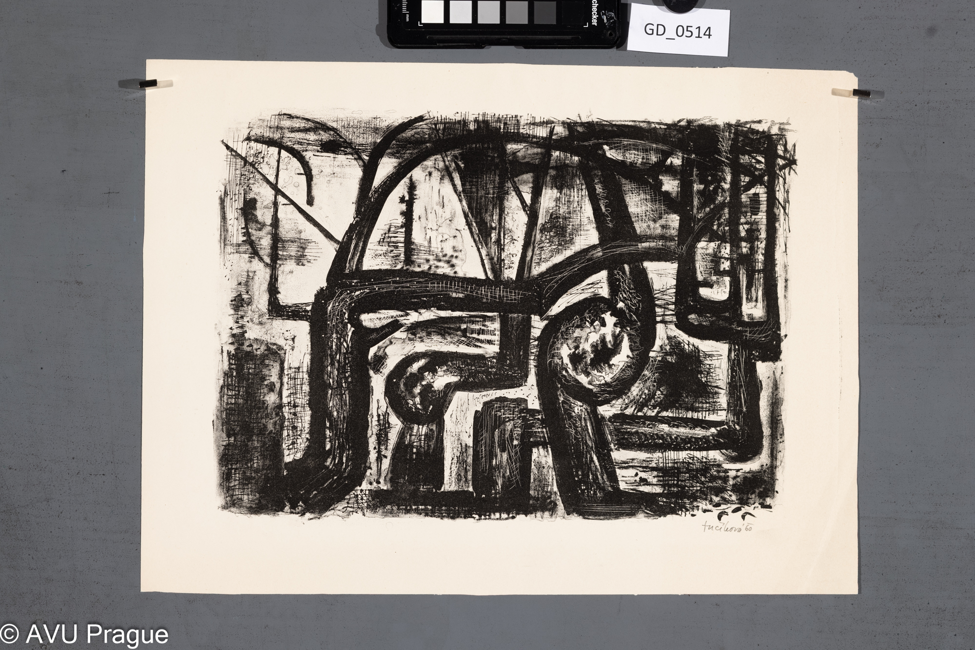 Dana Fučíková, Systém,Litografie, 21,8 x 30,7, 28,2 x 38,5,Tittelbach