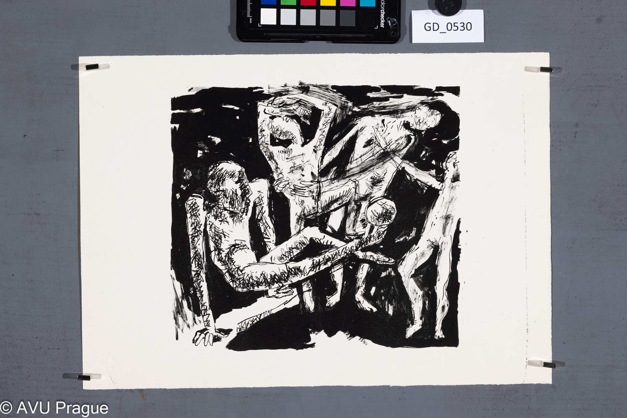 Nezjištěno, Fotbalisti,Litografie - tuž, 20 x 22,3, 25,5 x 36