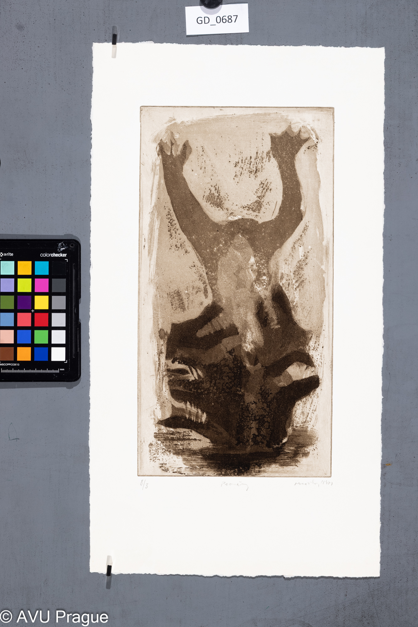 Zuzana Nováčková, Proměny,1971, Rezerváž / Akvatinta,32,5 x 16,9, 46,4 x 25,3, Čepelák