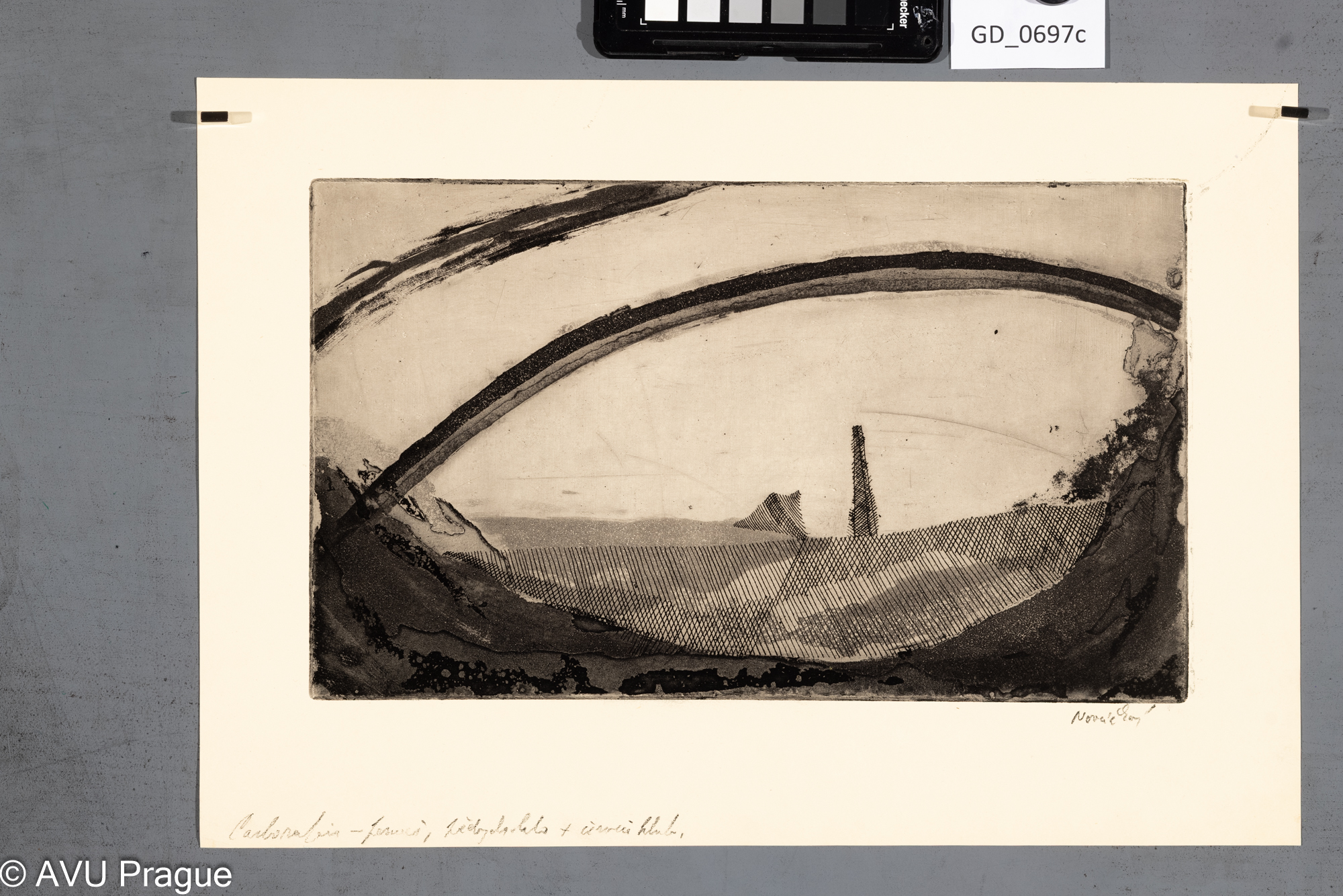 Zuzana Nováčková, černá duha,Lept / akvatinta, 18,9 x 31,6,27,9 x 39,5, Čepelák