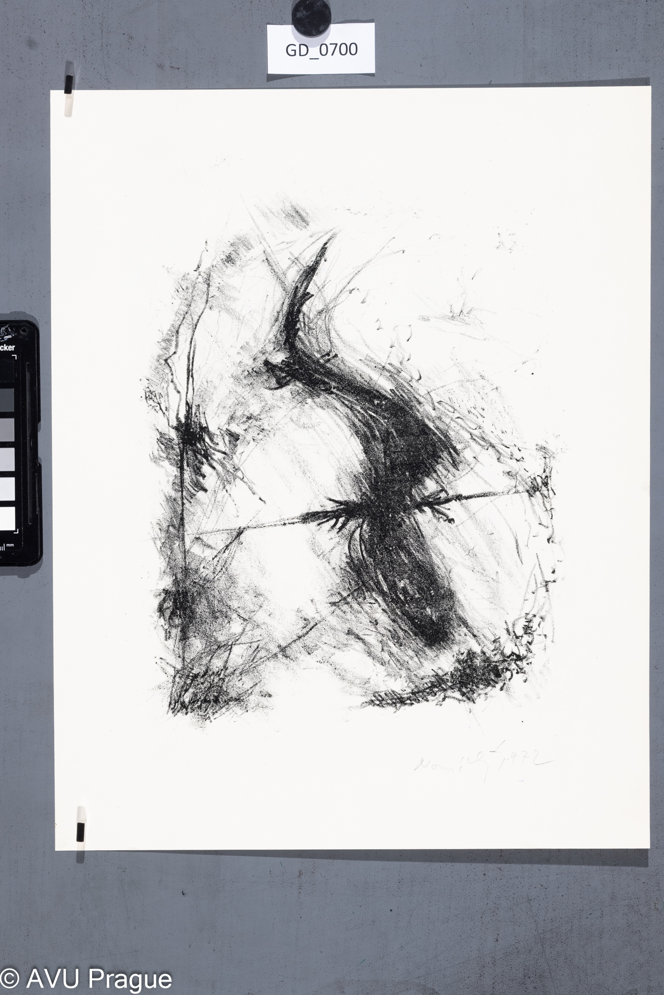 Zuzana Nováčková, Abstrakce,1972, Litografie, 27 x 21, 38,6 x 30,3, Čepelák