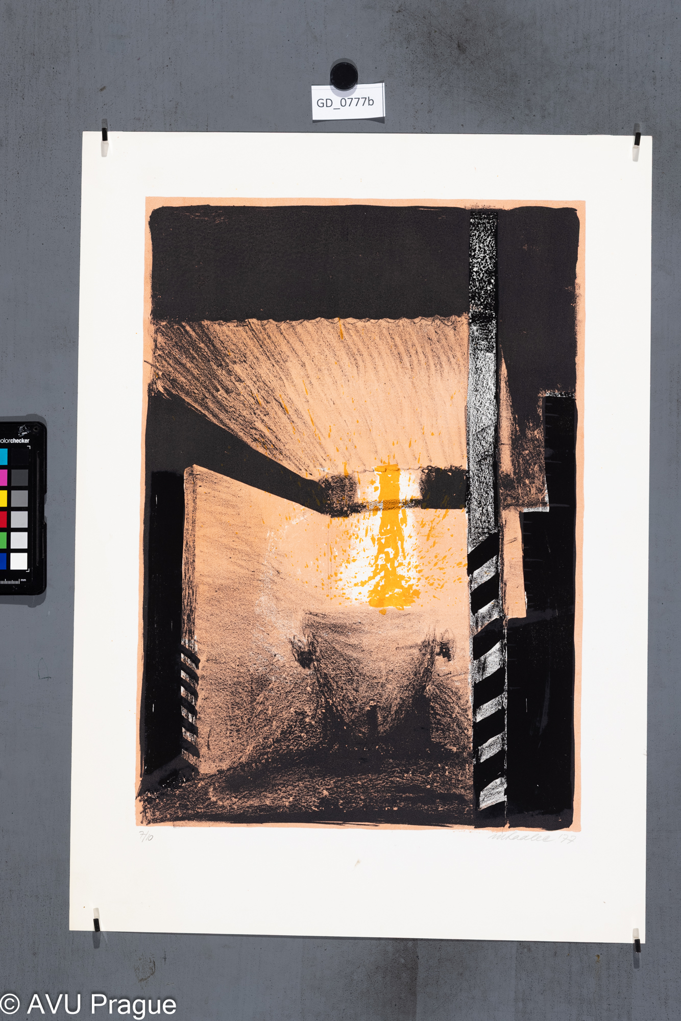 Martin KadlecOdpich (Hutě)1977Litografie, dvě barvy, podtisk45,6 x 3257,8 x 40,3Čepelák