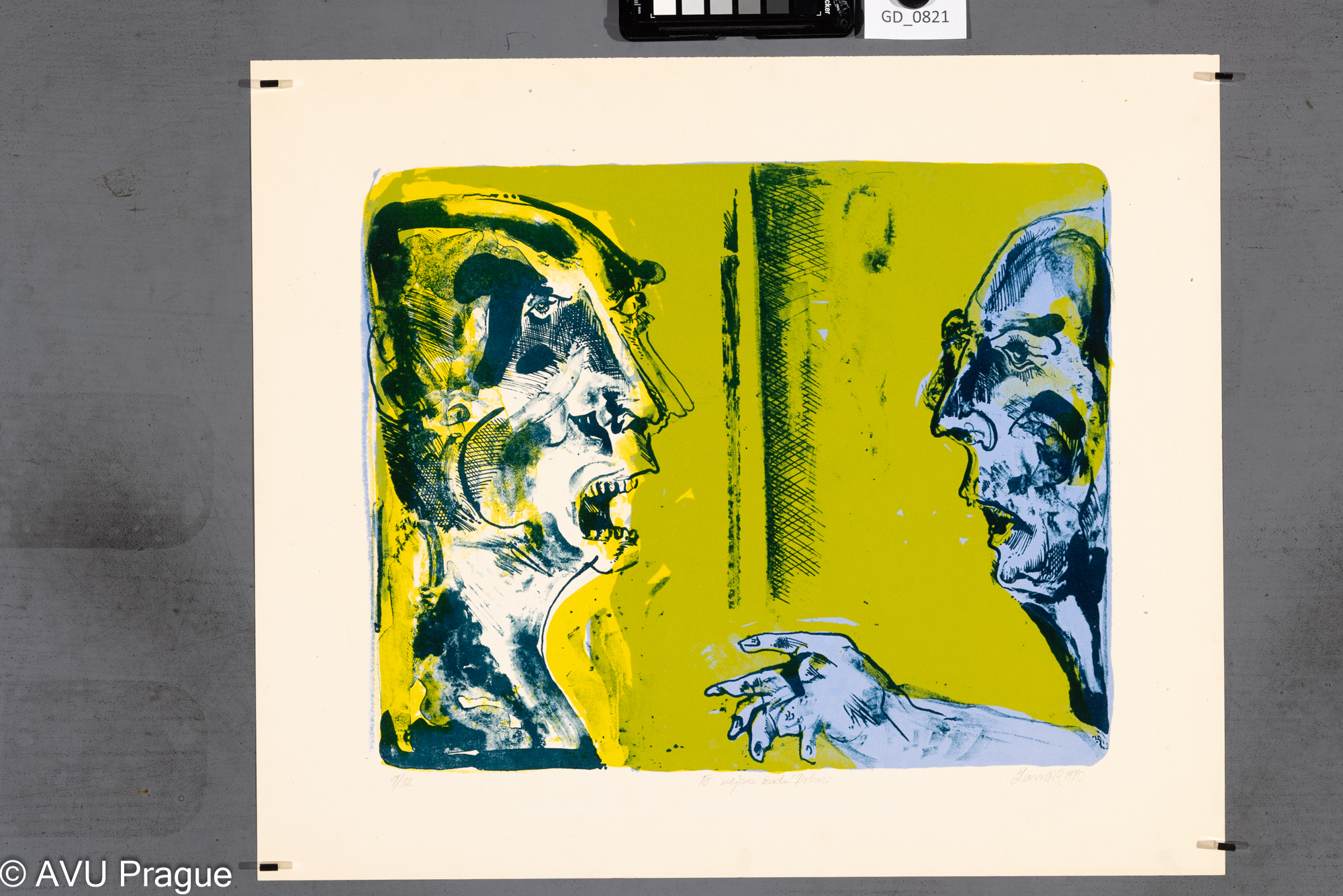 Karel Zavadil, To nejsou žádní dobráci, 1970, Litografie, dvě barvy, 43,8 x 31,7,43,7 x 51,6,Smetana