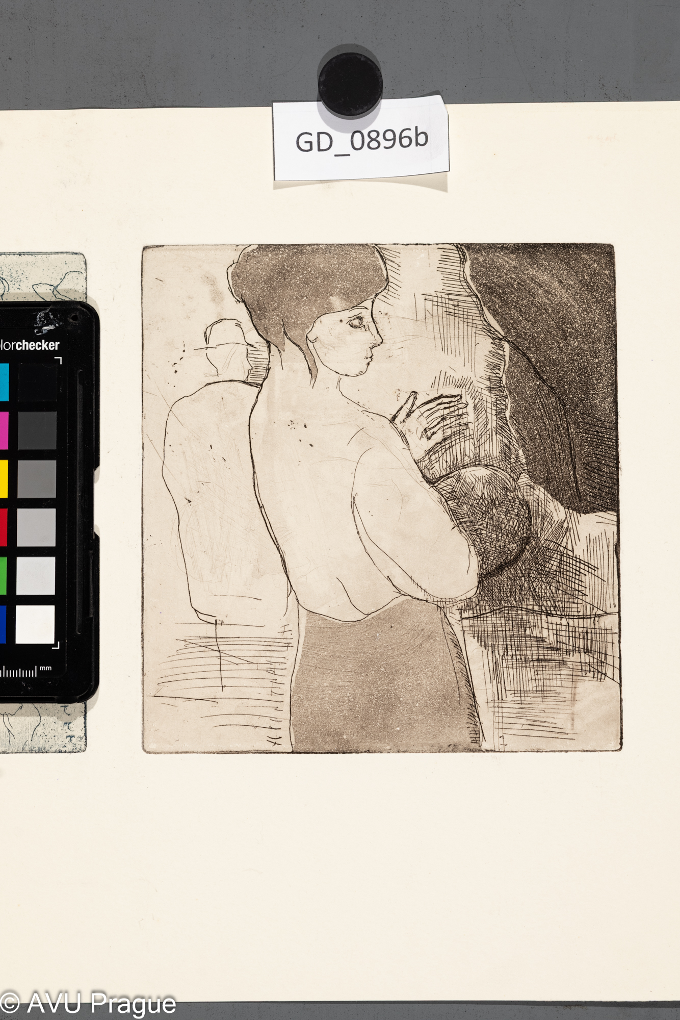 nezjištěno, Dámy / dvě matrice,Lept / akvatinta, 15,8 x 14,8,27,8 x 39,7