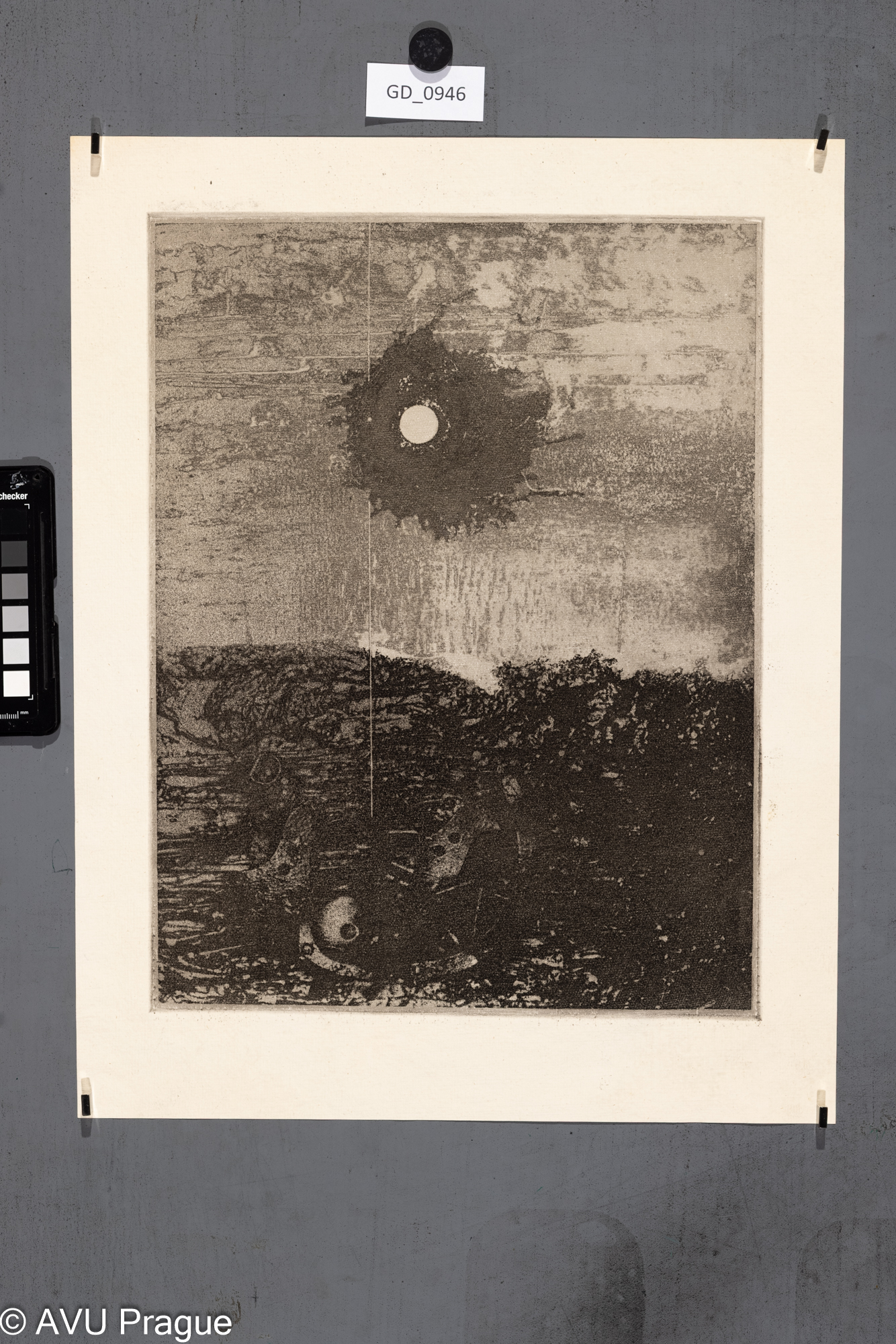 nezjištěno, Krajina,akvatinta / transfer, 37,3 x 28,3,45,5 x 35,2