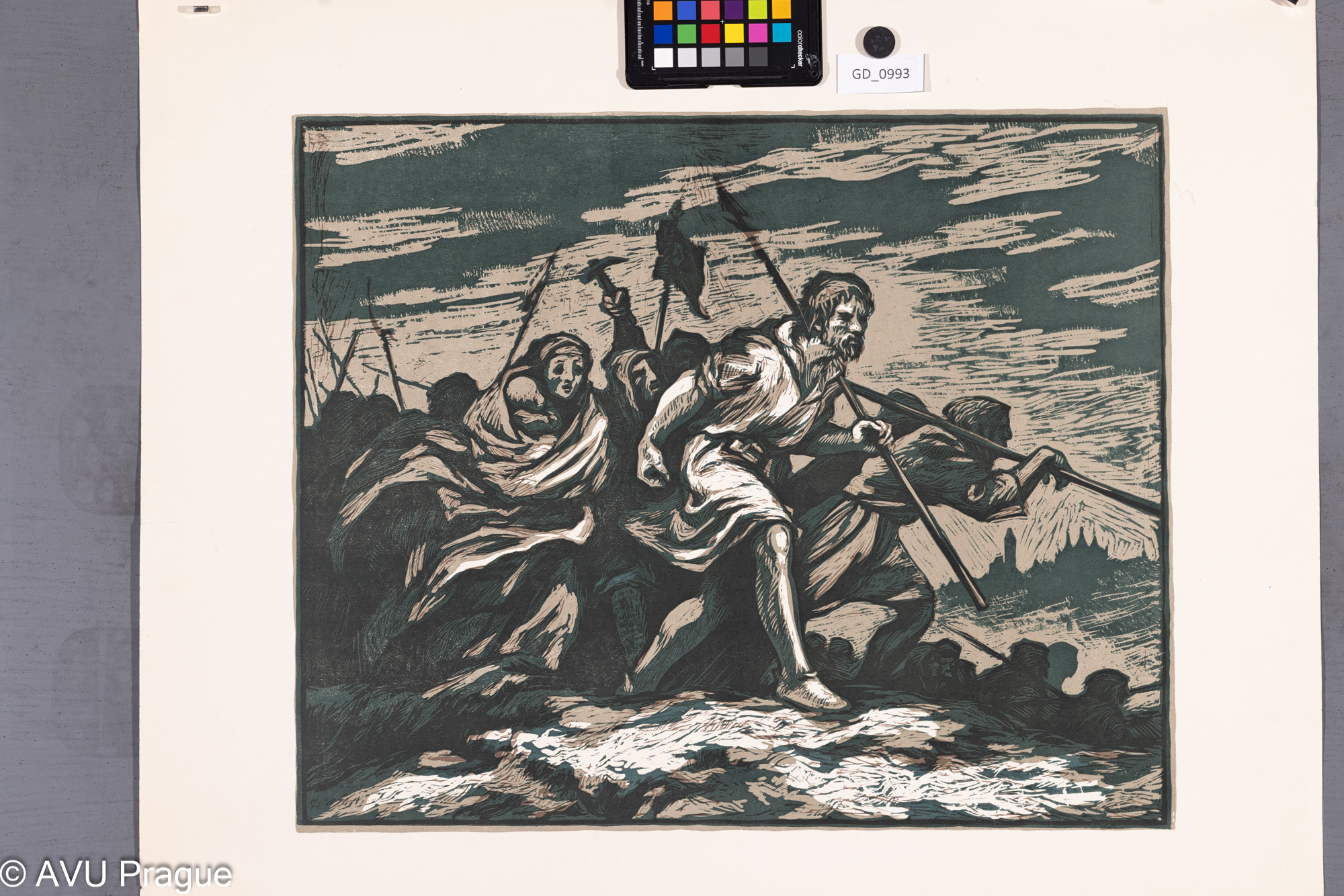 Nezjištěno, Husité, Dřevořez
 - tři barvy, 45,6 x 55,5, 61,3 x 74,7,