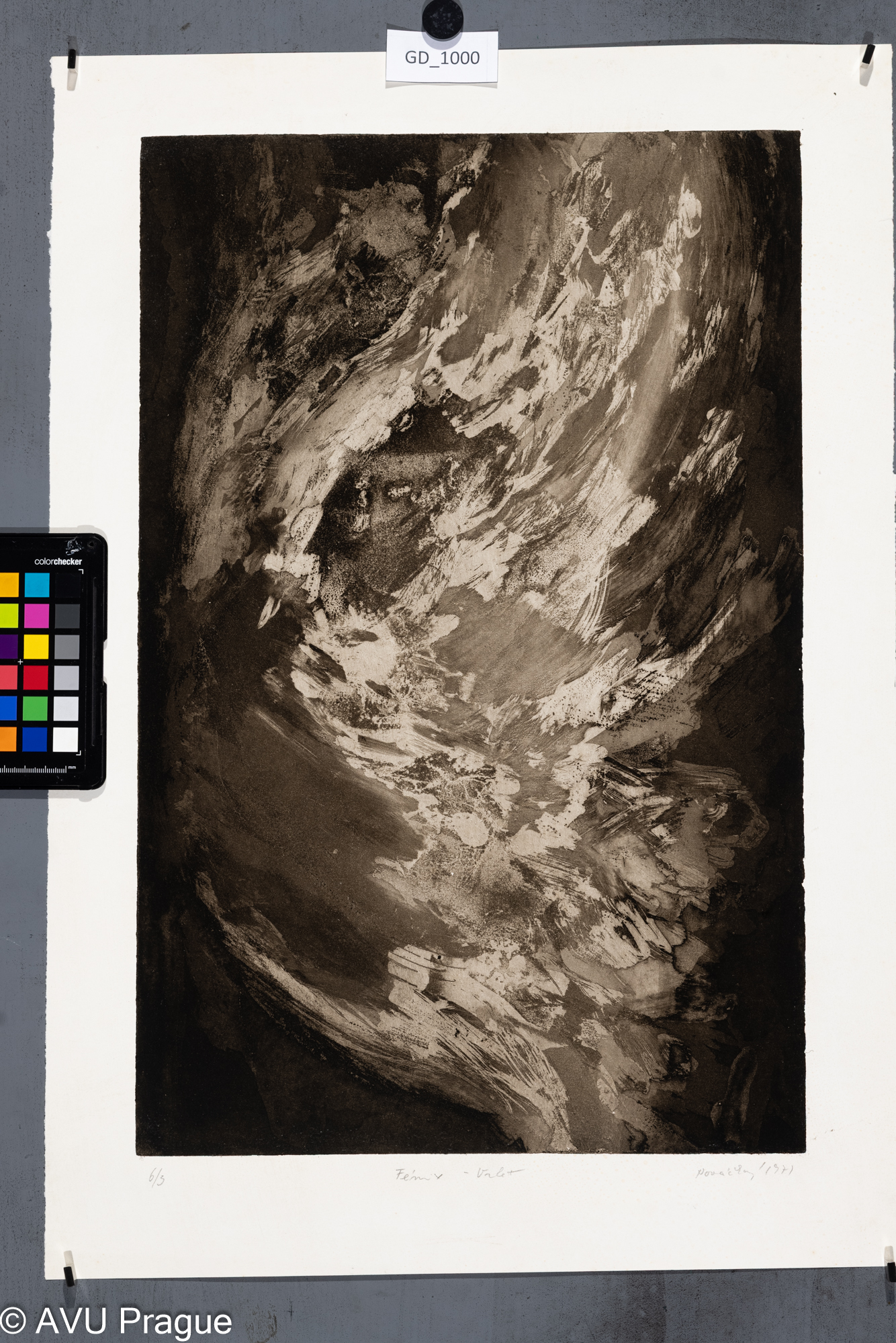 Zuzana Nováčková, Fénix - Vzlet, 1971, Akvatinta, 49,8 x 32,3; 59,4 x 41,4, Čepelák