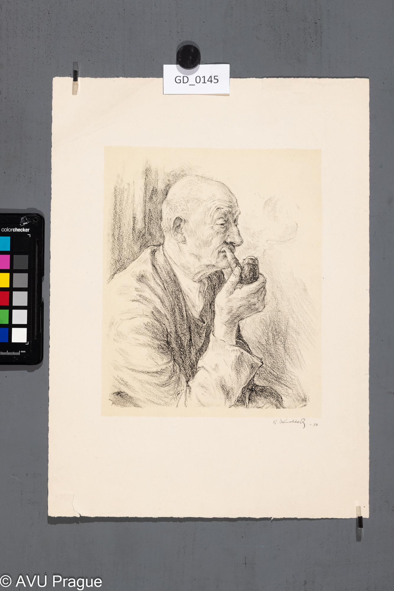 Studie muže s dýmkou