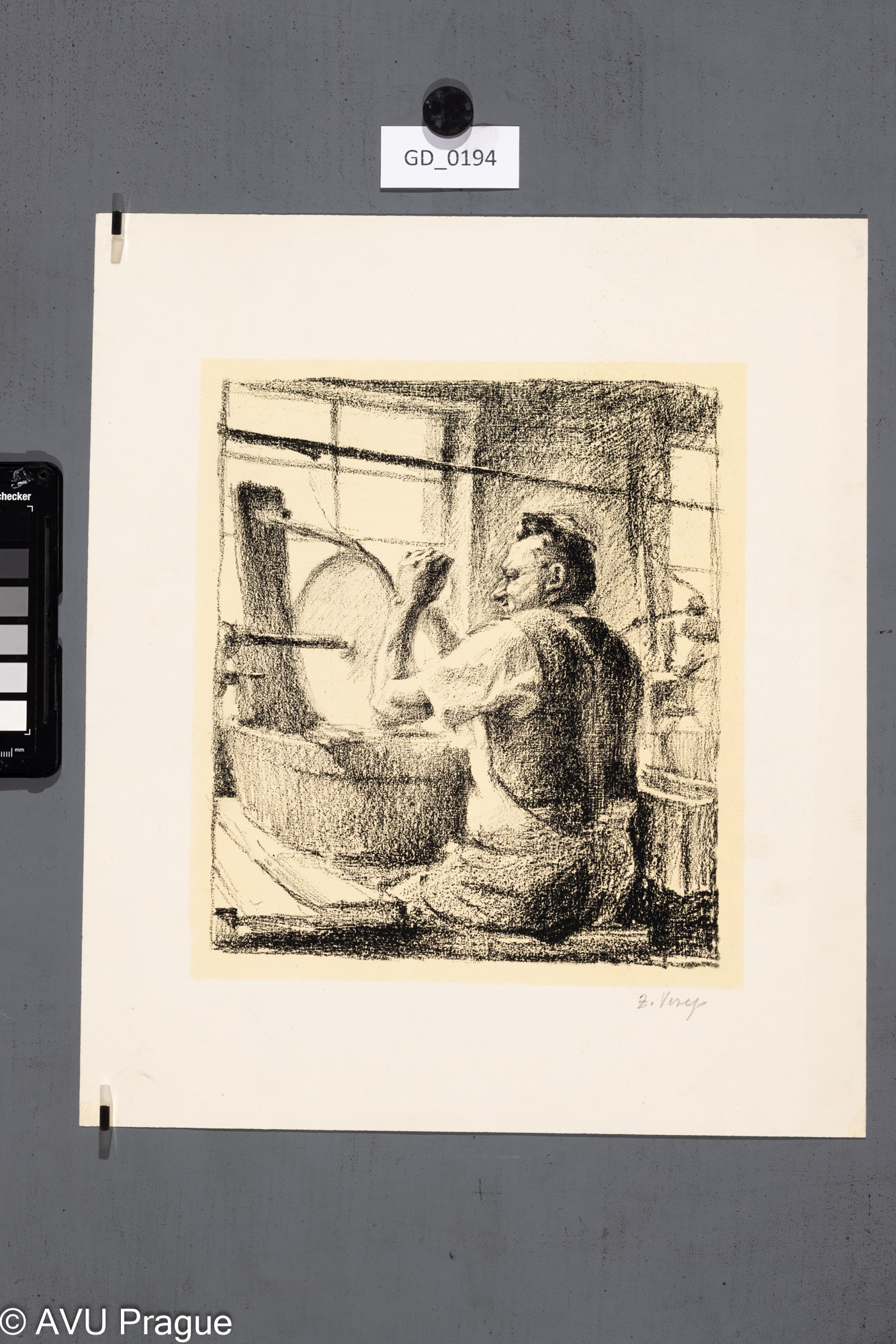 Brusič ve sklárně