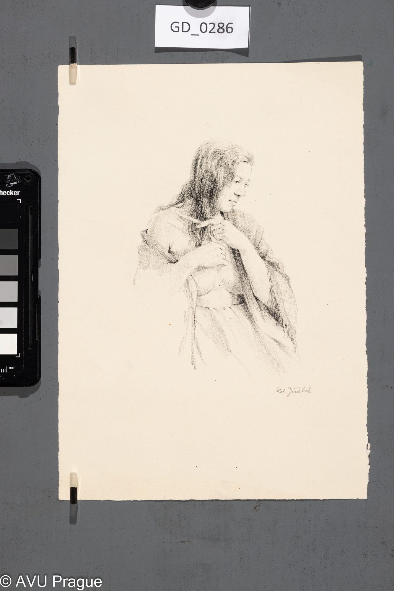 Česajicí se modelka