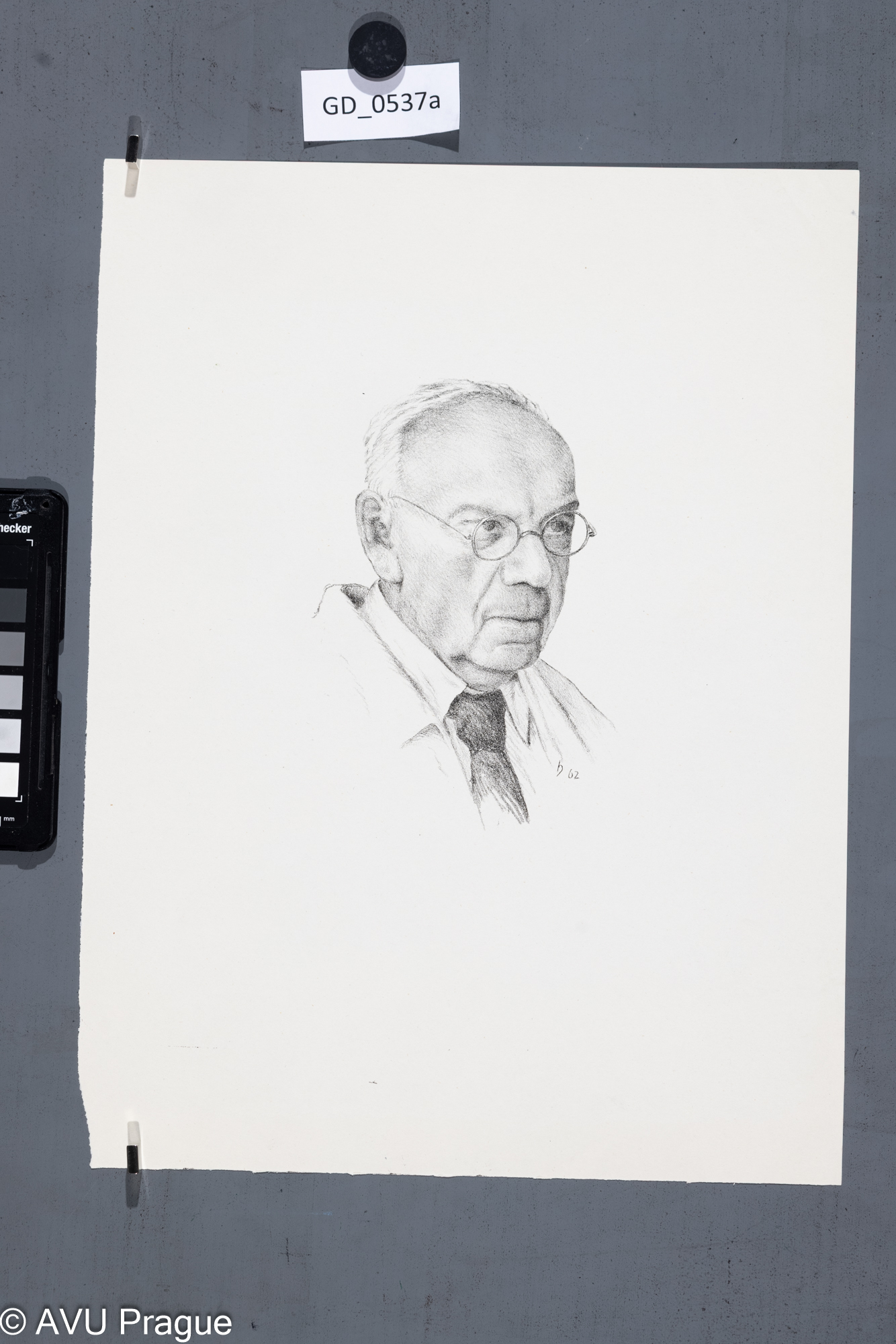 Hlava muže s brýlemi