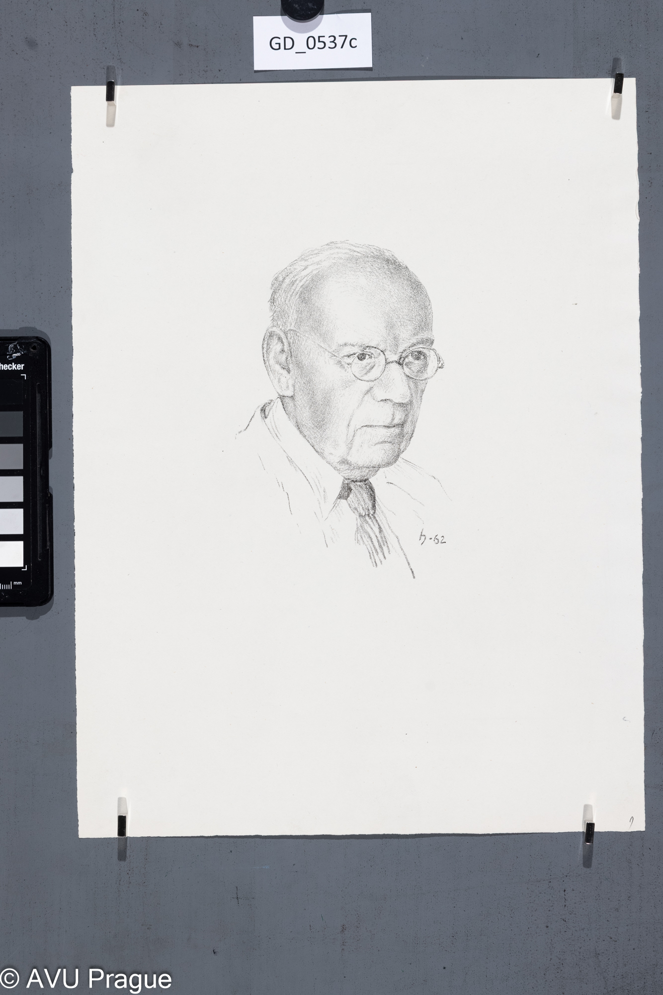 Hlava muže s brýlemi