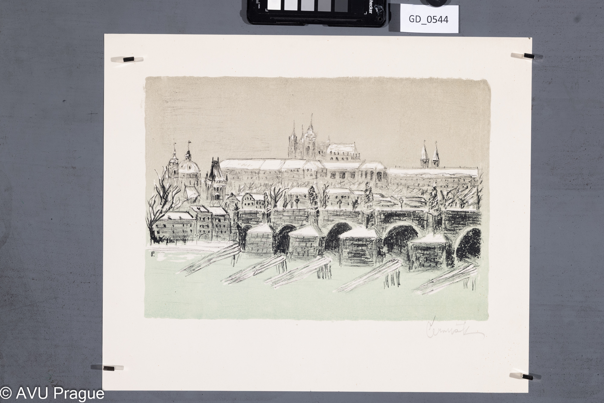 Pražské panorama s Karlovým mostem