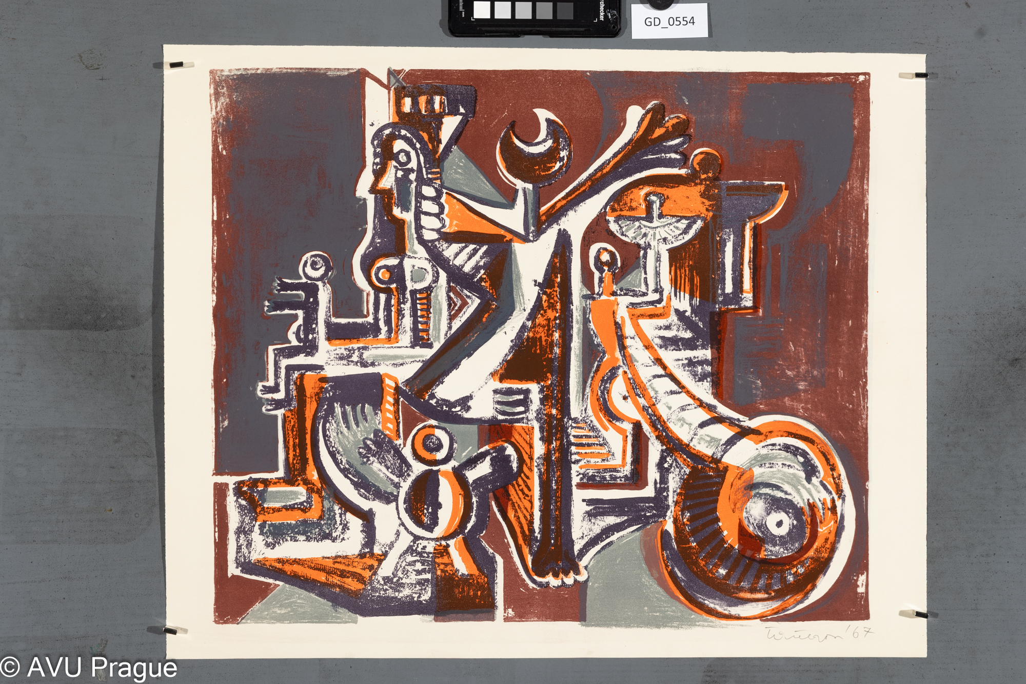 Kompozice se stroji a figurami