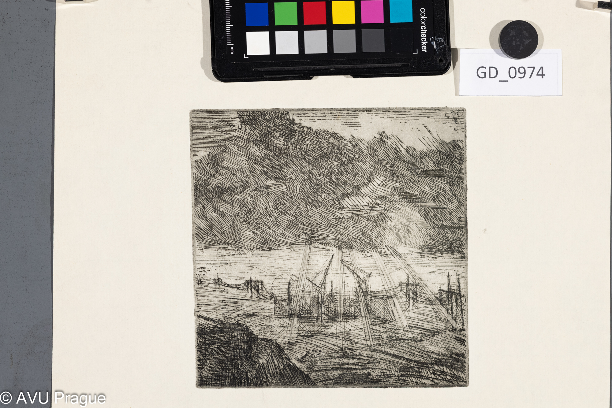 Krajinný motiv s mraky