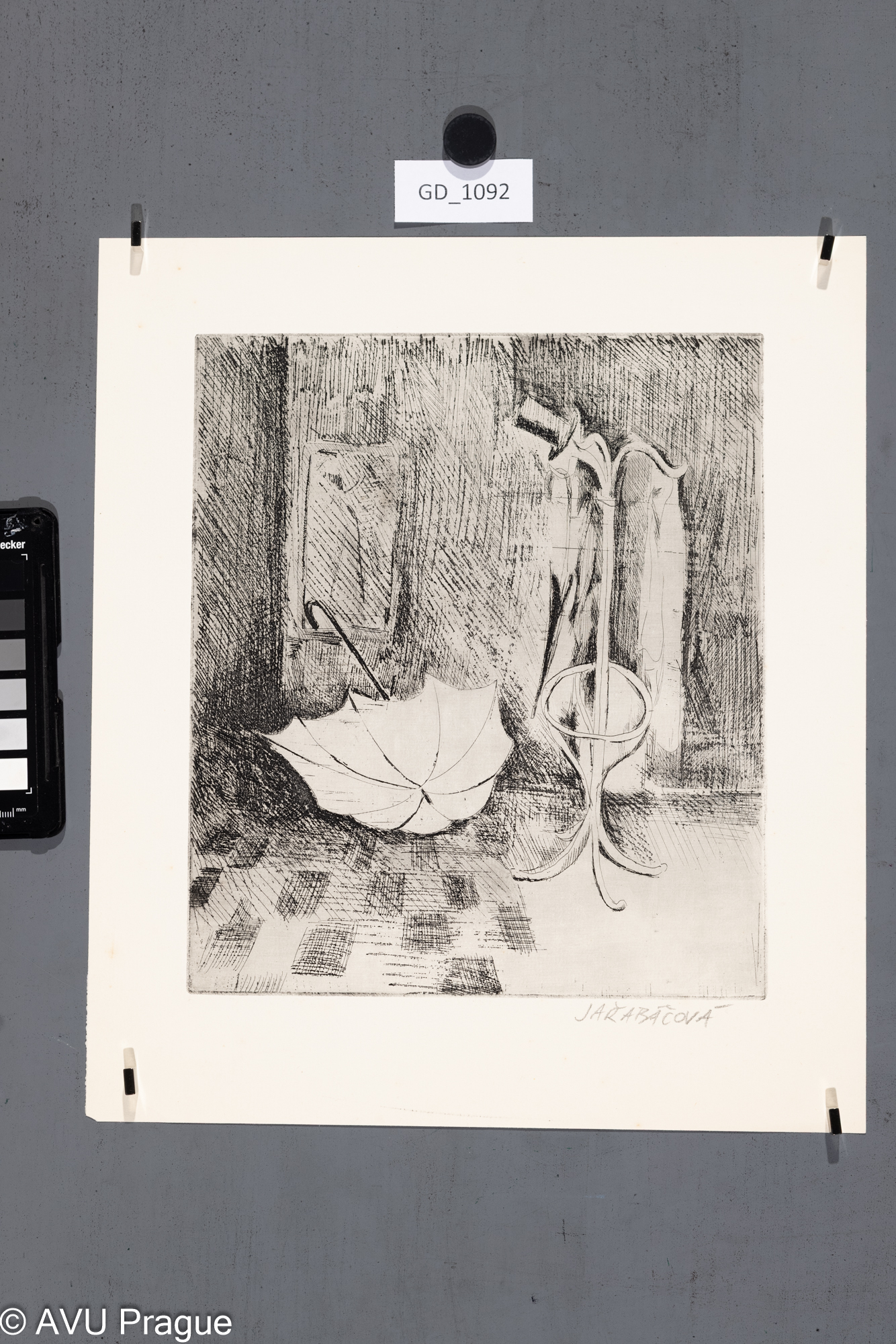 Vešák s děštníkem