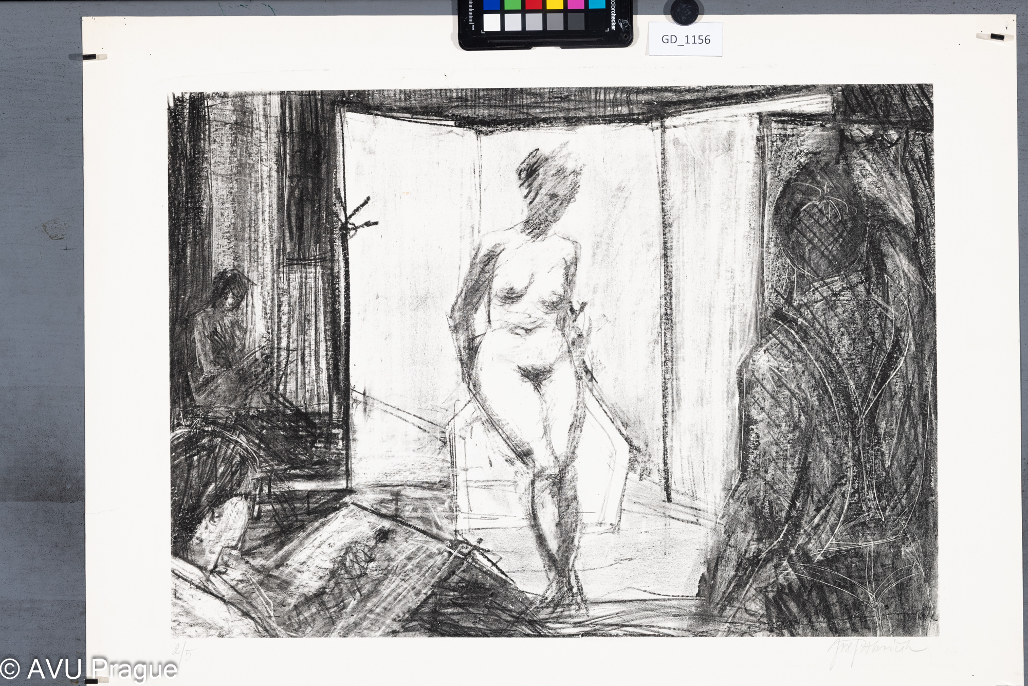 Modelka v kreslírně